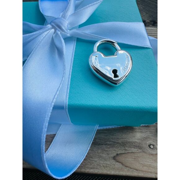 Tiffany & Co Two Tone Rose Gold Silver Heart Love Lock - Picture 3 of 3